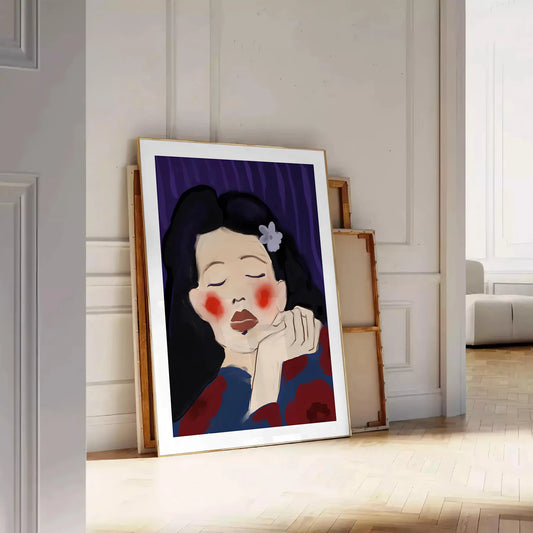 space striking human abstract maximalist art poster bold black brown hues wall home unique gift room captivating print sizes A4 cm A0