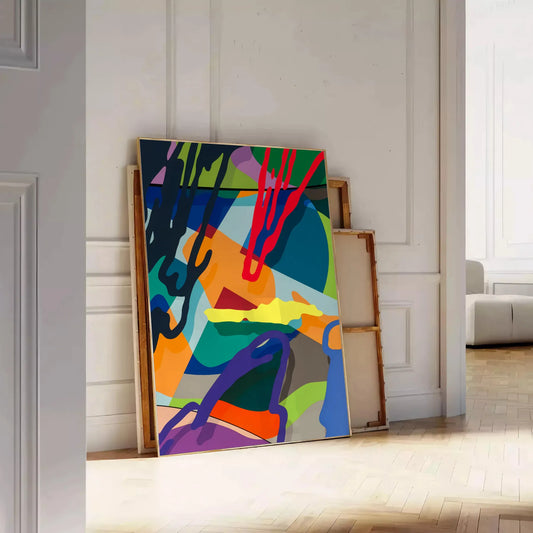 space hyperbeast art poster vibrant blend blue green hues print wall stunning piece ideal gift enthusiasts sizes A4 cm A0