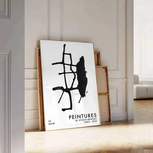 bold elegance Lenoirno Maximalist Poster black white captivating wall art sophisticated touch space perfect gift popular sizes A4 cm A0 decor today